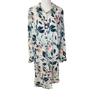 A New Day Floral Midi Dress - Cream, Black, Pink, Green